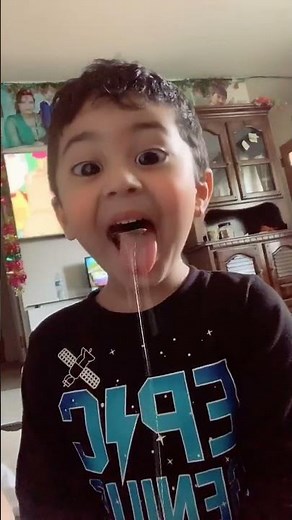 Silly Kid Poses with Tongue Out#kids #funnyfaces #tongueout #sillyboy