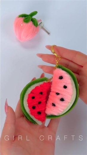 Watermelon Keychain tutorial 🍉 #crafts