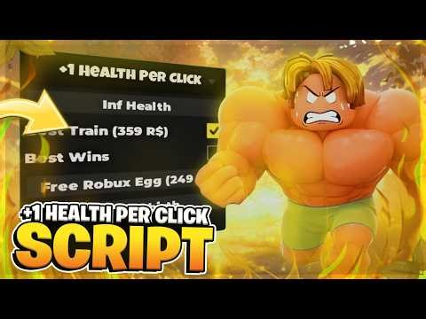 🔥 +1 Health Per Click SCRIPT | Inf Health, Free Robux Egg, Auto Train !! (NO KEY)