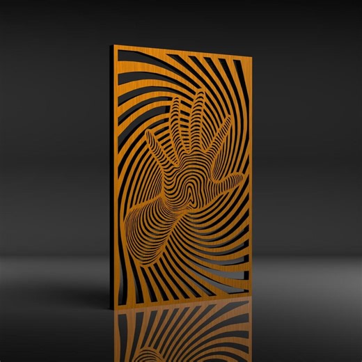 3D Hand Illusion Wall Art | CNC Laser Cut Files - Etsy