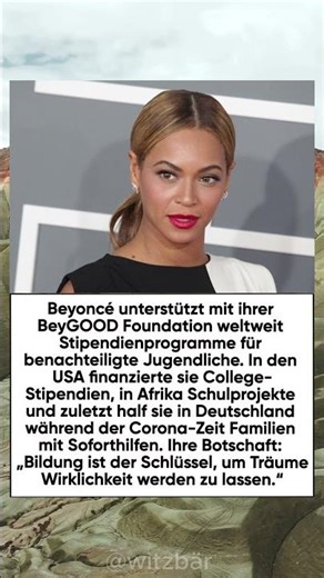 Beyoncé: Bildung als Lebensaufgabe