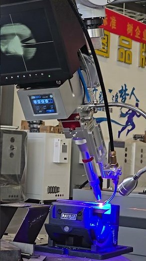 #leapionlaser 1500W guide rail robot welding machine with Syntec robot and ZBTK head, 1