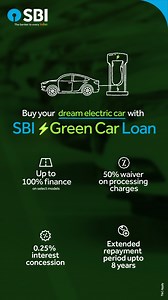 Charge up your future aspirations with our Green Car Loan! To know more, visit: https://sbi.co.in/web/personal-banking/loans/auto-loans/green-car-loan #SBI #GreenCarLoan #LetThemDream #DeshKaFan #TheBankerToEveryIndian | State Bank of India