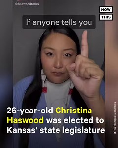 State Rep. Christina Haswood, the 3rd Native woman rep in Kansas' history, honored her ancestors and the struggles they faced by wearing traditional Navajo clothing to her swearing-in | NowThis