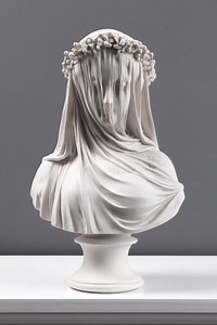 Veiled Lady Bust Sculpture - Female Antique Art Statue in Marble Stone - Perfect Mom Gift - White Home Decor - Handmade - the Ancient Home - Etsy