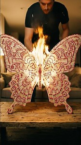Thousands of Matchsticks Form a Butterfly… Then It Burns 🔥