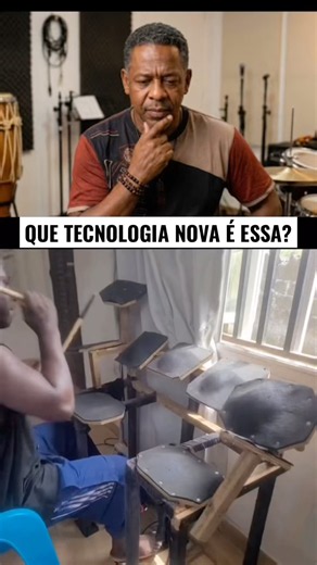 Nova tecnologia pra tocar bateria em casa 😂🥁