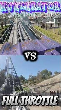 WOW Which Launch Hits Harder?! Xcelerator vs Full Throttle #shorts #rollercoaster