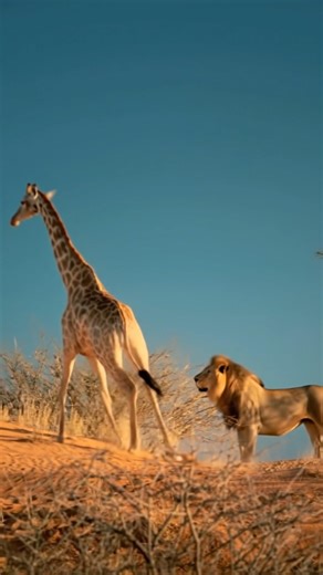 Giraffe Narrowly Escapes Lion Attack 😱 | Great Save | Wildlife Short