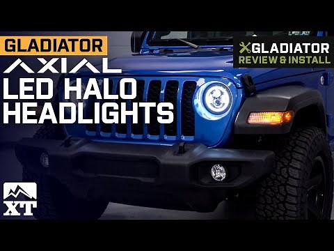 Jeep Gladiator JT Axial LED Halo Headlights with DRL and Amber Turn Signals Review & Install