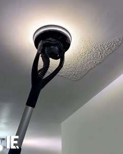 This machine removes the rough popcorn from the ceiling. 🎥 tariqspopcornremoval_ / IG | Crafty Engineer