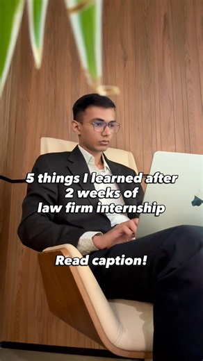 Important lessons from law firm internship #lawfirm #lawstudent #lawschool #corporatelaw #internship