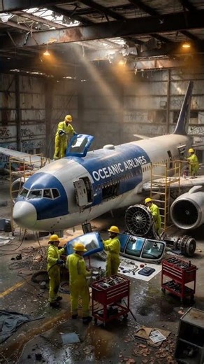 Abandoned Boeing 777 Restoration ✈️ From Hangar Scrap to Sky Giant 🔥 #viral