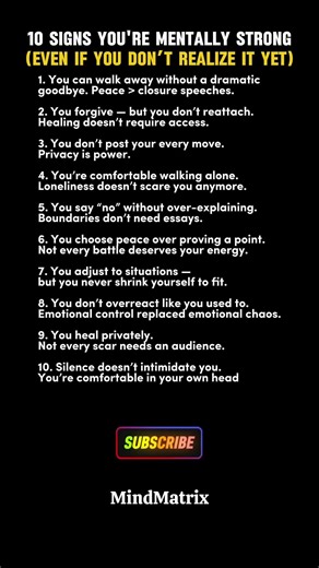 10 Signs You’re Mentally Strong (Even If You Don’t Feel Like It)