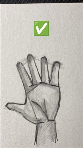 Simple way to draw hand🖐