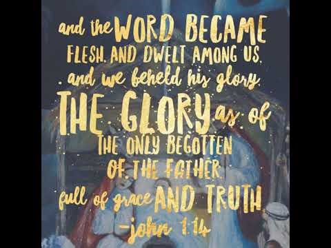 John 1:1-28 The Word Became Flesh, y contemplamos su gloria del unigénito del Padre, lleno de gracia