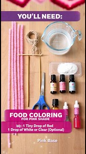 DIY Heart Shaped Crystals Materials: - Pink or blush pipe cleaners - String or thin twine - Wooden skewers, chopsticks, or pencils - Scissors - Borax powder - Water - Essential oils (optional): Rose, strawberry, raspberry, vanilla, or cherry blossom - Food coloring for pink shade (Pink base, optional: 1 tiny drop of red, optional: 1 drop of white or clear coloring) Create beautiful, shimmering heart-shaped crystals that add a touch of elegance to your space. This fun DIY project combines simple 