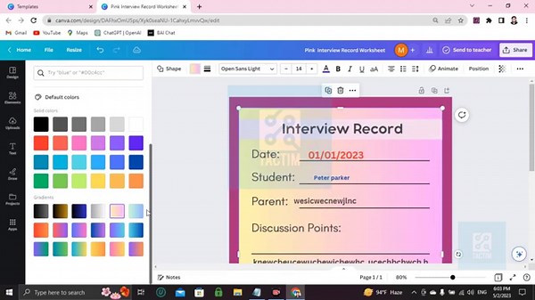 Create a Professional Interview Record with Canva - A Step-by-Step Guide 2025
