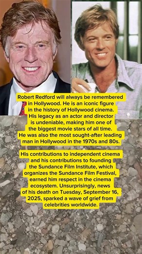 Remembering Robert Redford, an Iconic Figure in Hollywood Film History #hollywoodbuzz