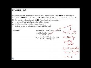 example 10-6 | helical extension spring | Engr. mushtaq khan