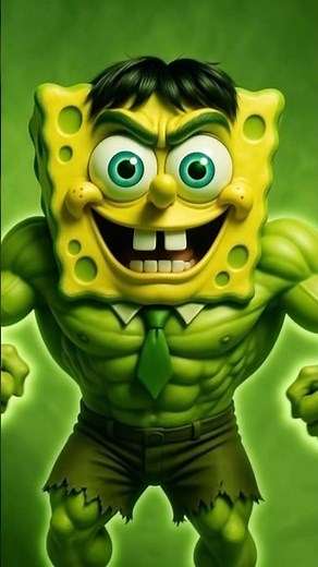 SpongeBob + Hulk = ? 😱 #AI