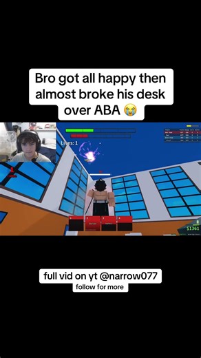 ABA random wheel set me up…💀 #aba #roblox #shorts #rage #streamer #anime #animebattlearena #random