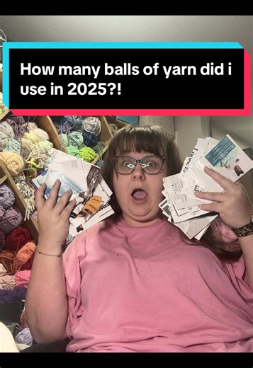 The long awaited finally of how many skeins of yarn I used in 2025 is here! #crocheting #crochetersoftiktok #yarntok #mississippimade #crochet