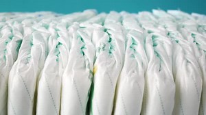 Stack of Baby Diaper on Table