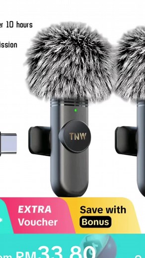 TNW W16/W17 Mikrofon Lavalier Wayarles Dual Mini Mudah Alih untuk Rakaman Vlog & Siaran Langsung https://vt.tiktok.com/ZSH3e8SfAocCK-4IFaM/