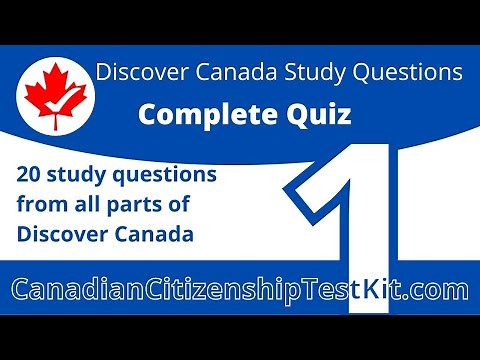 Canadian Citizenship Test 2025 - Discover Canada Study Questions: Quiz 1