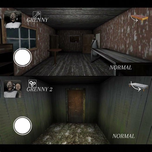 Granny 1 vs Granny 2 — Who Comes Faster? 😱🔥 #grenny #game