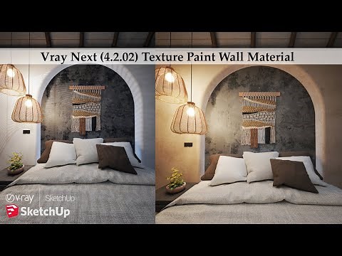 "Texture Paint Wall Material" Vray For Sketchup