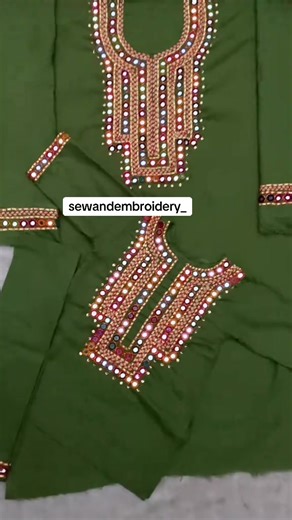 Beautiful Mirror Work Dress for Mothers and Daughters