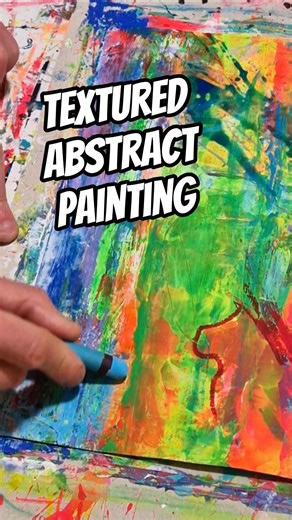 Textured abstract painting with crayon... #abstractart #irishartist #makeart