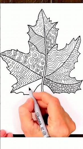 How to Make a Patterrn Leaf for Kids