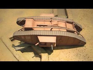 タミヤ /35「イギリス戦車マークIV」 による塹壕突破映像