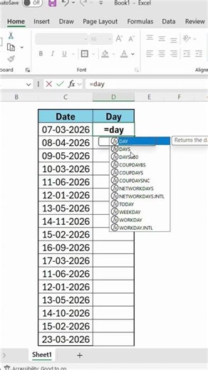Get Day Number from Date in Excel (Stop Counting Manually)