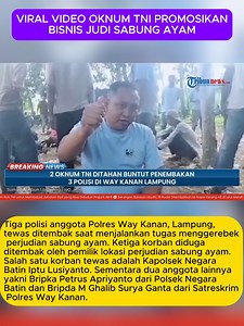 106K views · 733 reactions | Oknum TNI Sempat Promosikan Arena Judi Sabung Ayam Miliknya Sebelum Digerebek Polisi | Tribun Timur Berita Online Makassar | Facebook