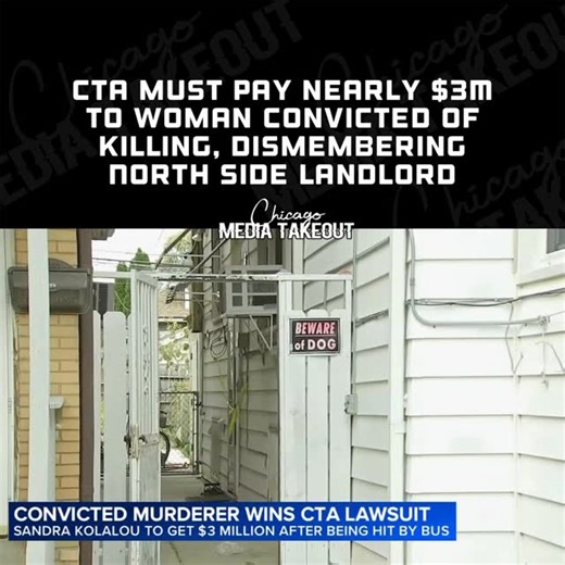 Chicago Media Takeout on Instagram: "CHICAGO — The Chicago Transit Authority has been ordered to pay nearly $3 million to Sandra Kolalou, who is currently serving a 60-year prison sentence. Kolalou was convicted in 2022 of killing and dismembering her North Side landlord, Frances Walker, days after receiving an eviction notice. Court records show Kolalou filed a lawsuit against the CTA three years before the murder, claiming she was struck by a CTA bus on the Far North Side. The civil case conti