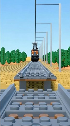 Lego Train Ride Fail #lego #animation #shorts #ai