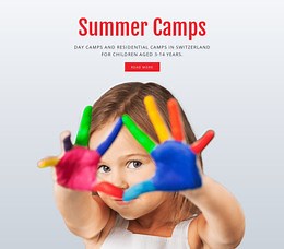 Education summer camps - One Page Template by Nicepage