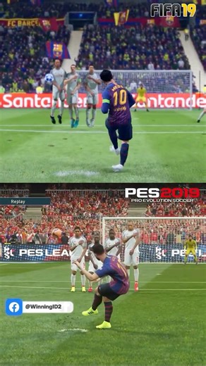 Lionel Messi FIFA 19 vs PES 19