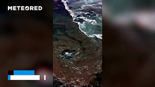 A strange whirlpool appears off the coast of Puerto Escondido, Mexico