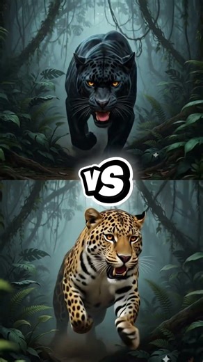 Panther vs Leopard | Epic Wild Animal Fight#wildanimals #animals #nature #world #shorts