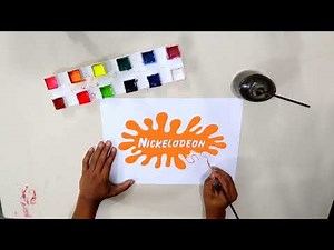 How to draw the Nickelodeon logo