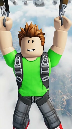 Roblox Airplane Jump | Parachute Opened Mid-Air #roblox #robloxfriends #robloxmemes