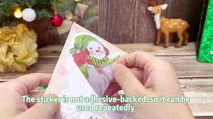 HAKOTI Christmas Window Stickers (9PCS) - Red & Green, PVC, Vintage Style - Santa, Snowman, Gingerbread Man - Waterproof, Indoor Use - Glass, Mirror, Window