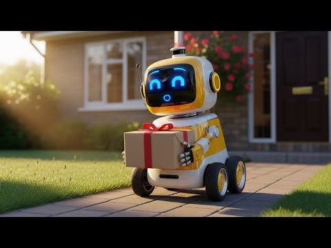 The Cutest Robot Delivery Ever! 🤖🎁 | Funny & Adorable AI Animation |Mini Moo Studio |Nursery Rhymes