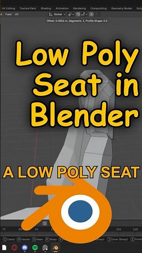 How To Create A Low Poly Seat In Blender #blender3d #tutorial #lowpoly #carmodeling #blendertutorial