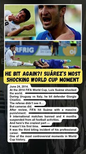 He Bit Again?! Suárez’s Most Shocking World Cup Moment